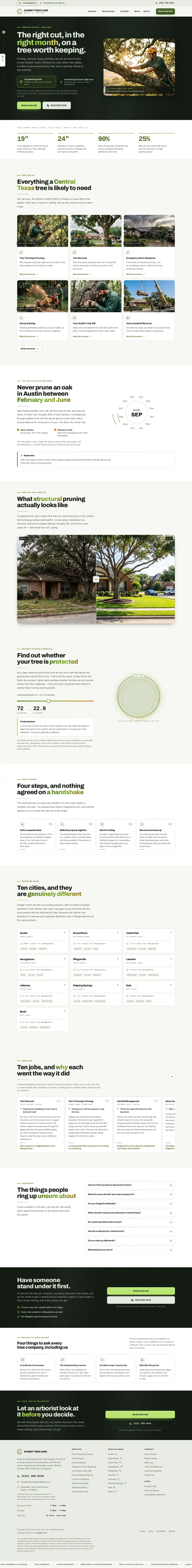 The home page of the Summit Tree Care — Understory tree care website design